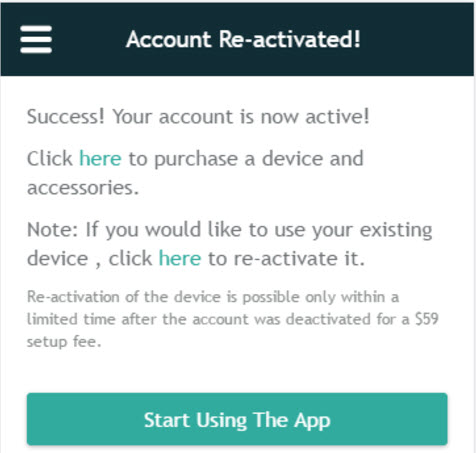 Account Reactivation